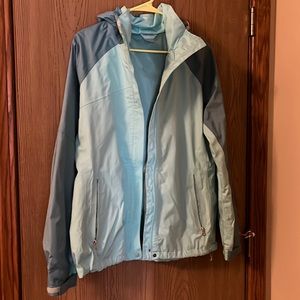 Light Blue Columbia Raincoat - Large
